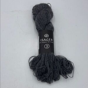 Isager Dark Gray Alpaca Wool Yarn